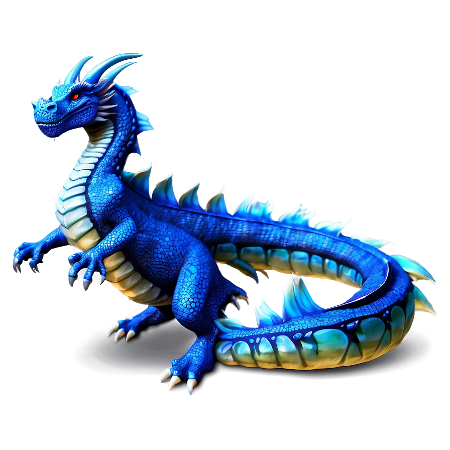 Blue Dragon With Magic Spell Png Mpn36 PNG Image