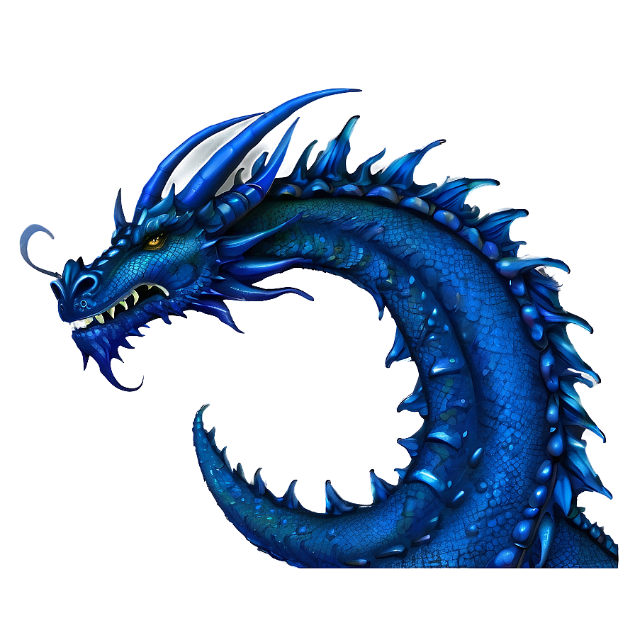 Blue Dragon With Stars Png 06252024 PNG Image