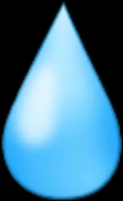 Blue Drop Emoji Graphic PNG Image