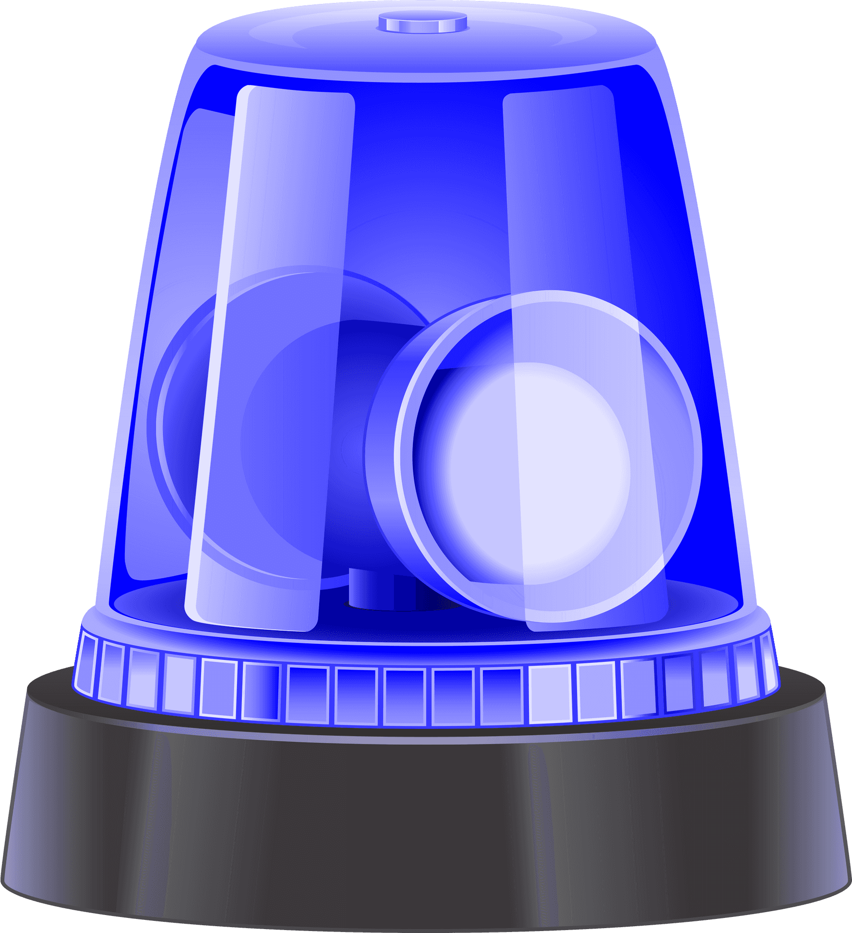 Blue Emergency Siren Illustration PNG Image