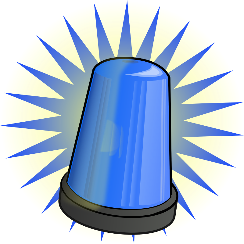 Blue Emergency Siren Illustration PNG Image