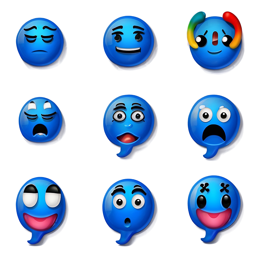 Blue Emoji Signals Png Compilation 92 PNG Image