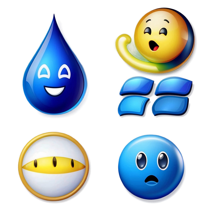 Blue Emoji Signals Png Compilation Wwl33 PNG Image