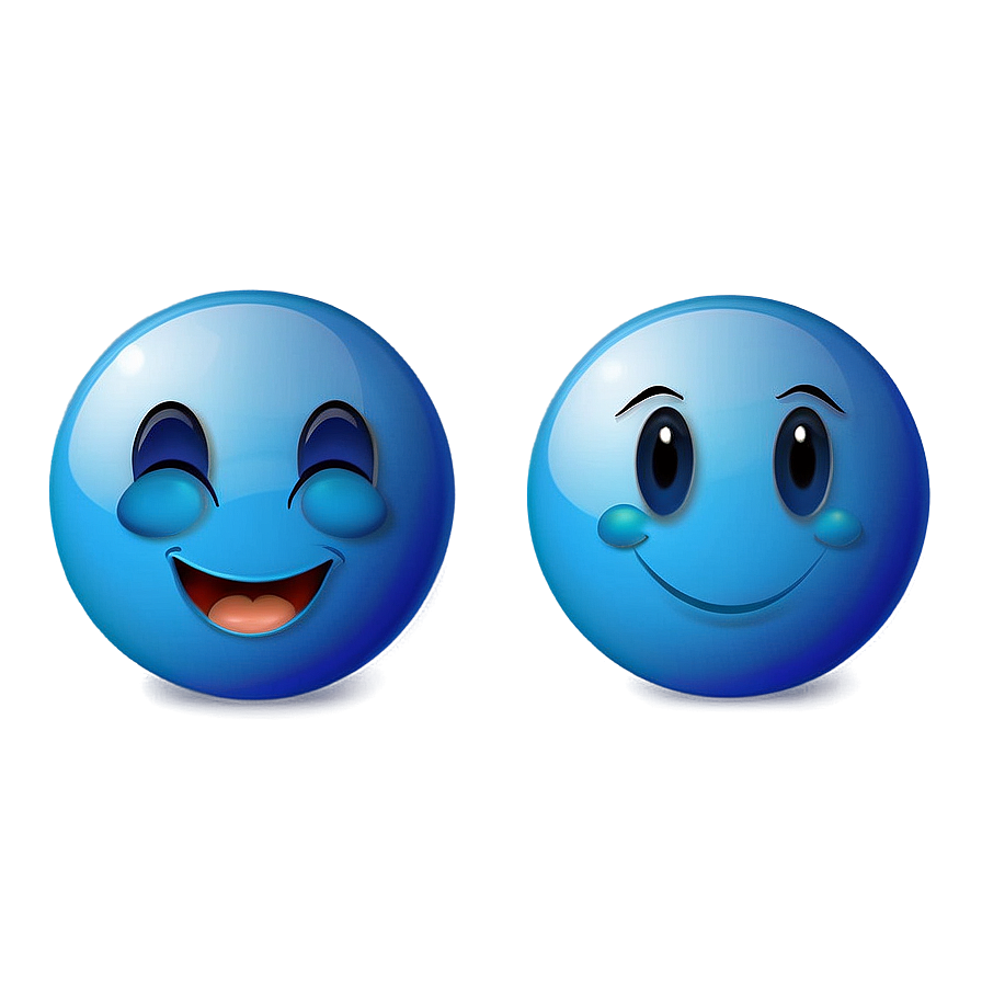 Blue Emojis Png Collection Xyu13 PNG Image