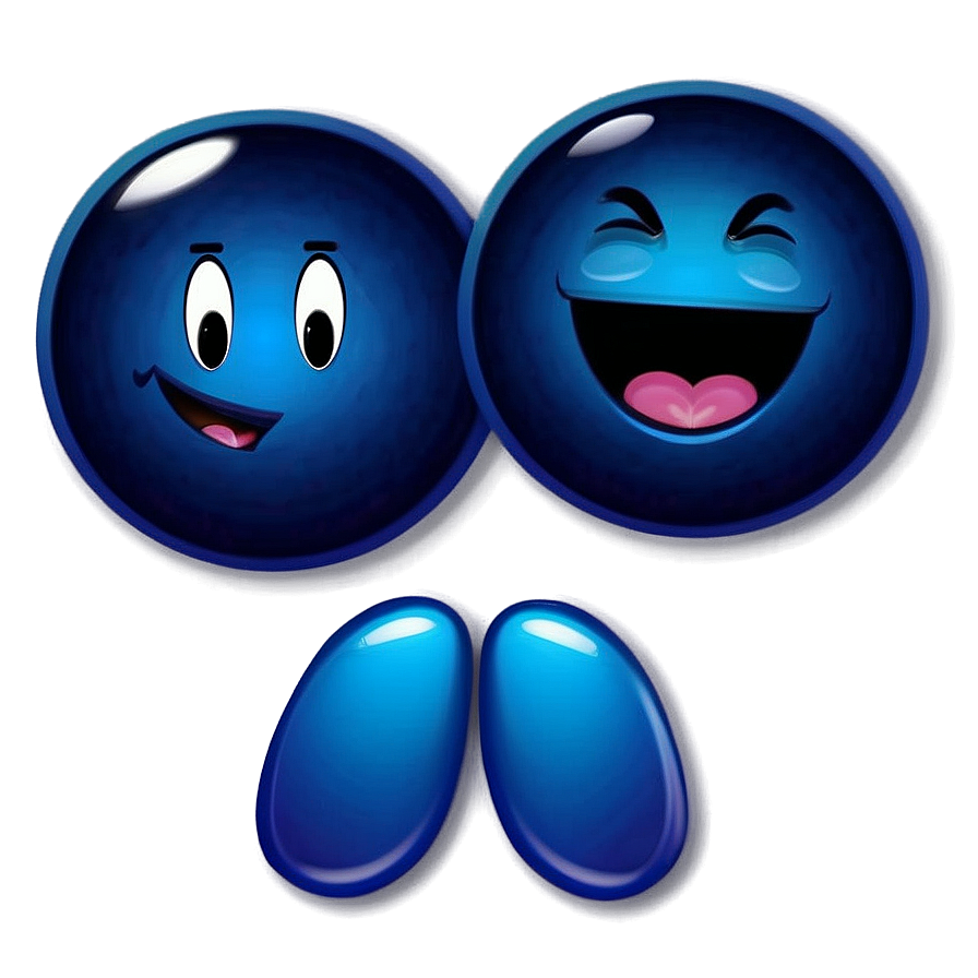 Blue Emojis Png For Messaging 06282024 PNG Image