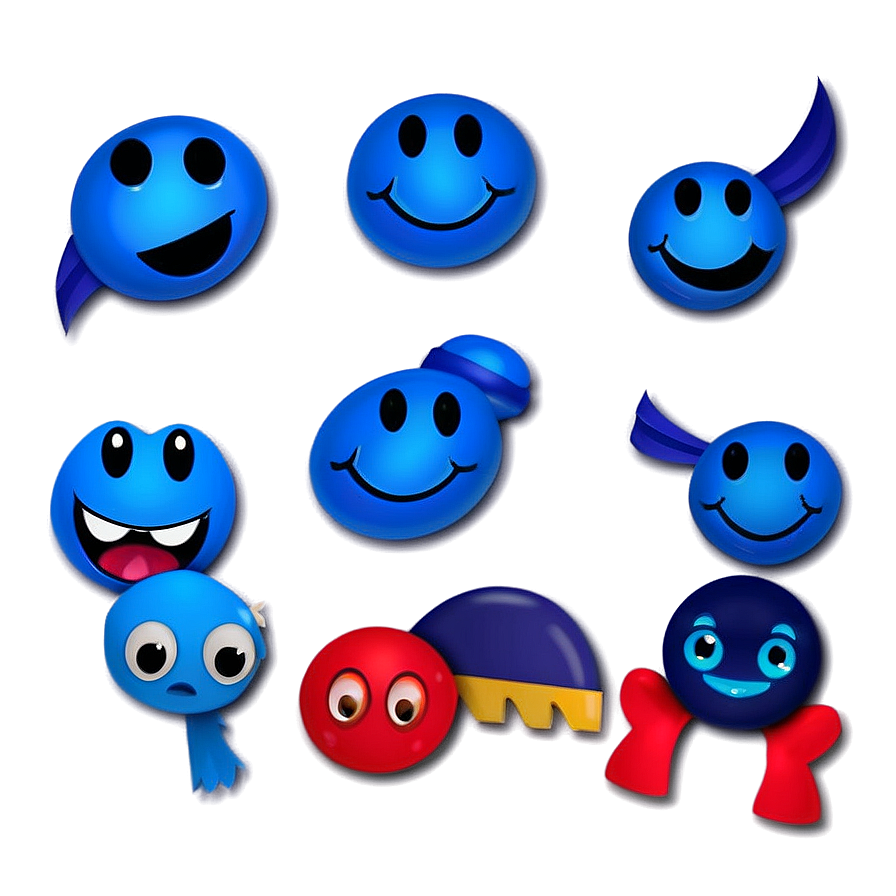 Blue Emojis Png For Projects 10 PNG Image