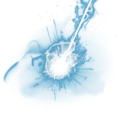 Blue Energy Impact PNG Image