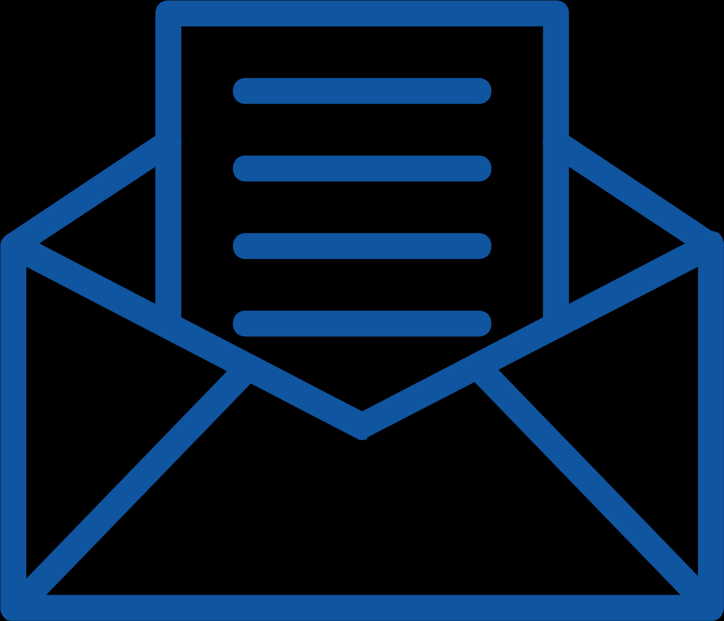 Blue Envelope Address Icon PNG Image