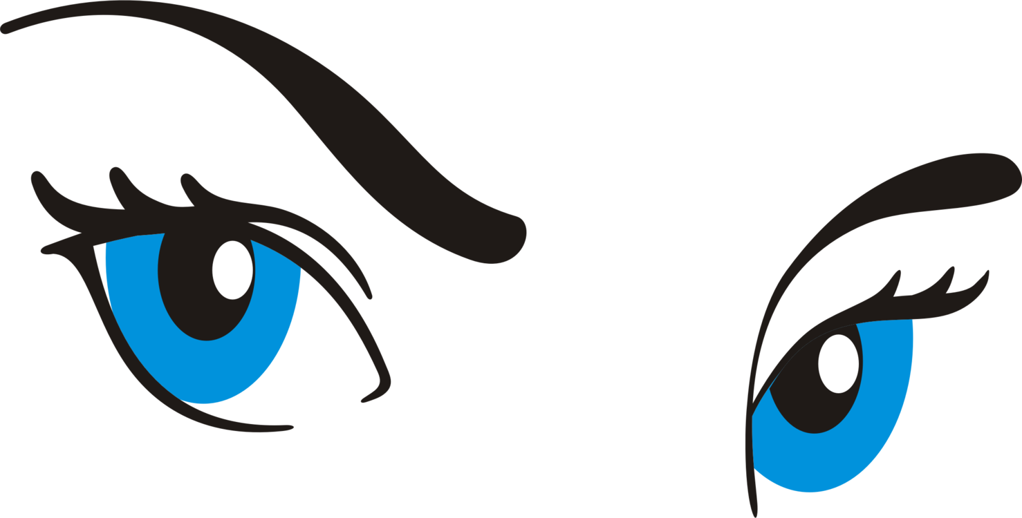 Blue_ Eyes_and_ Eyebrows_ Vector_ Illustration PNG Image