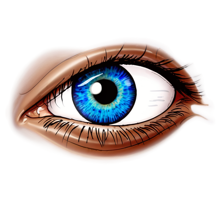 Blue Eyes Sketch Png Baj99 PNG Image