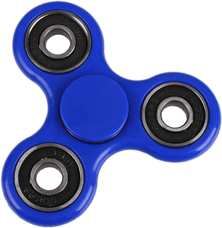 Blue Fidget Spinner.png PNG Image