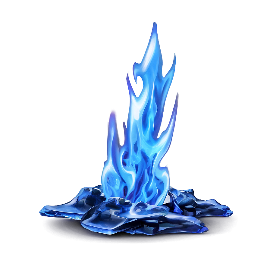 Blue Fire Ice Png Sqt24 PNG Image