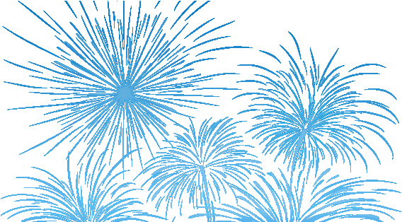 Blue Fireworks Display PNG Image