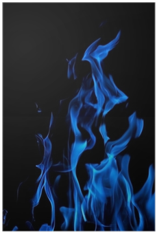 Blue Flame Ethereal Dance PNG Image