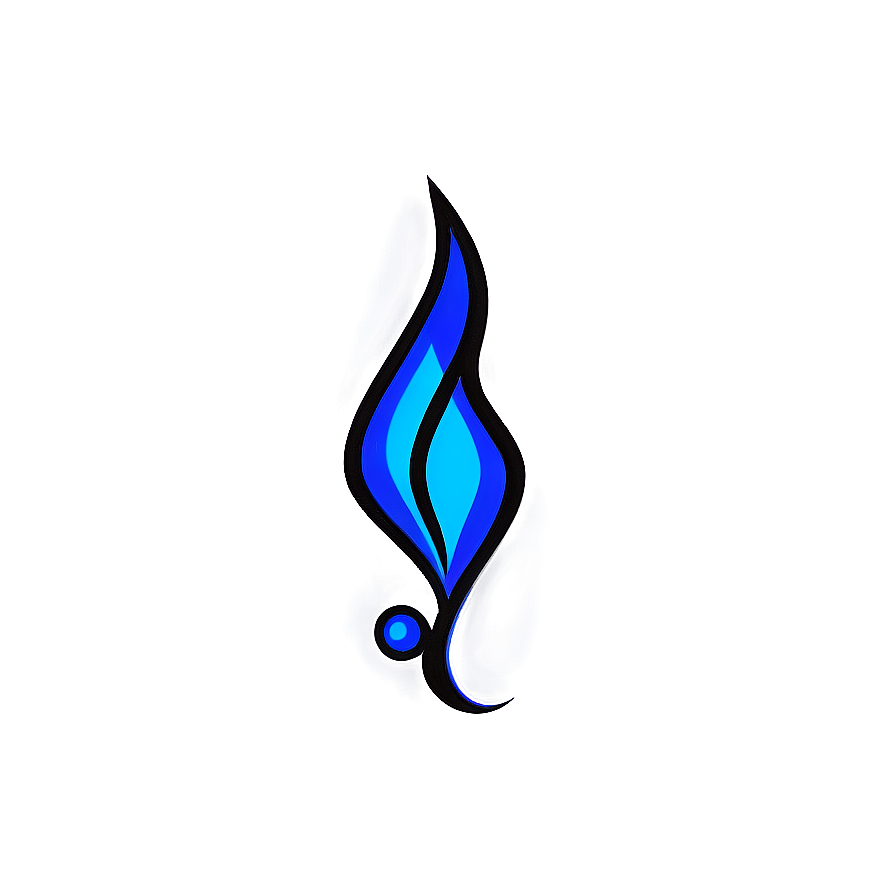 Blue Flame Logo Concept Png 06202024 PNG Image