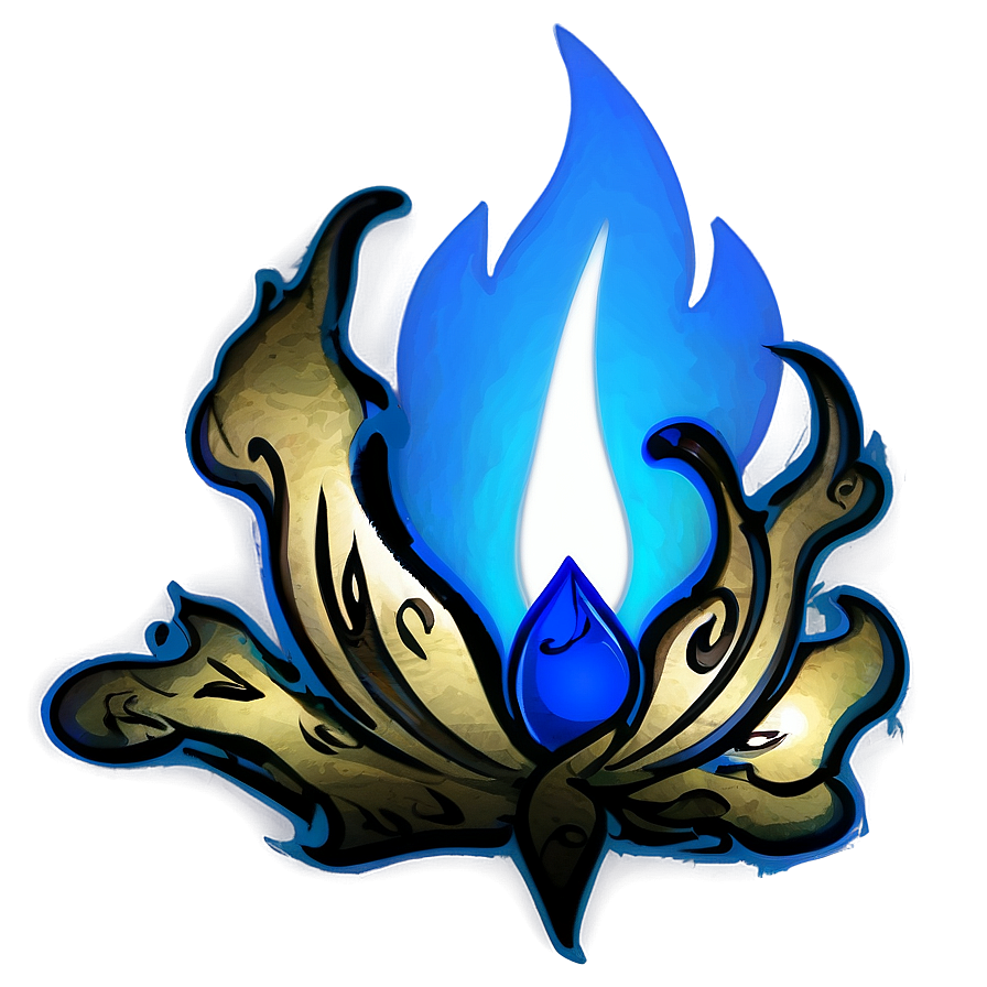 Blue Flame Outline Png 87 PNG Image