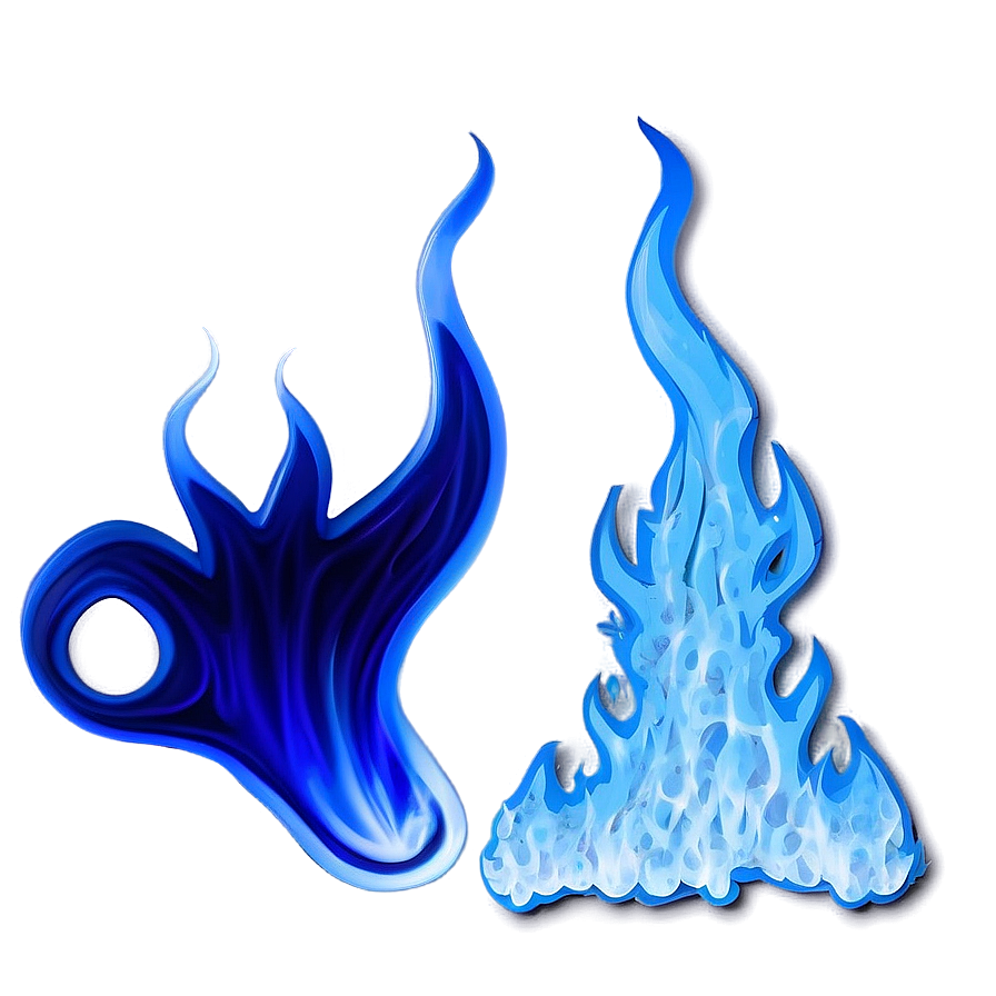 Blue Flame Silhouette Png Cyx PNG Image