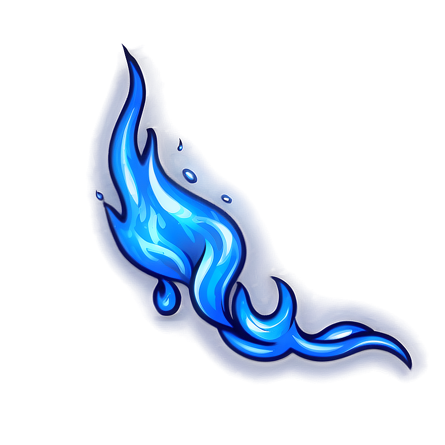 Blue Flame Sketch Png Cej82 PNG Image