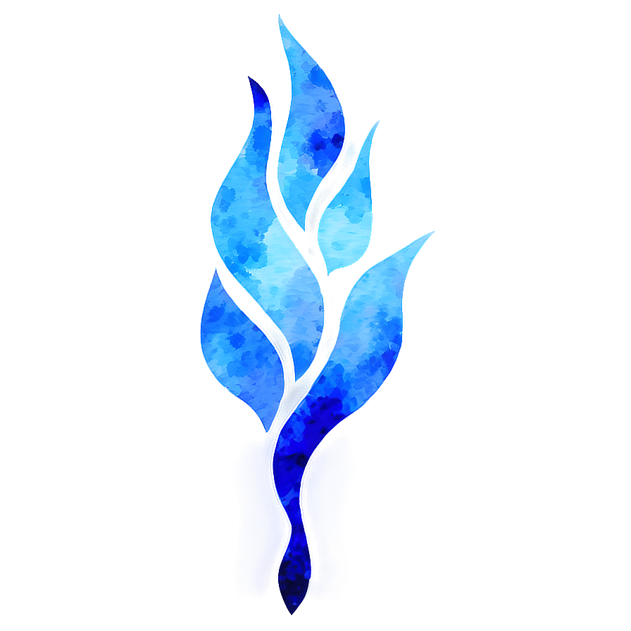 Blue Flame Watercolor Png Eiv PNG Image