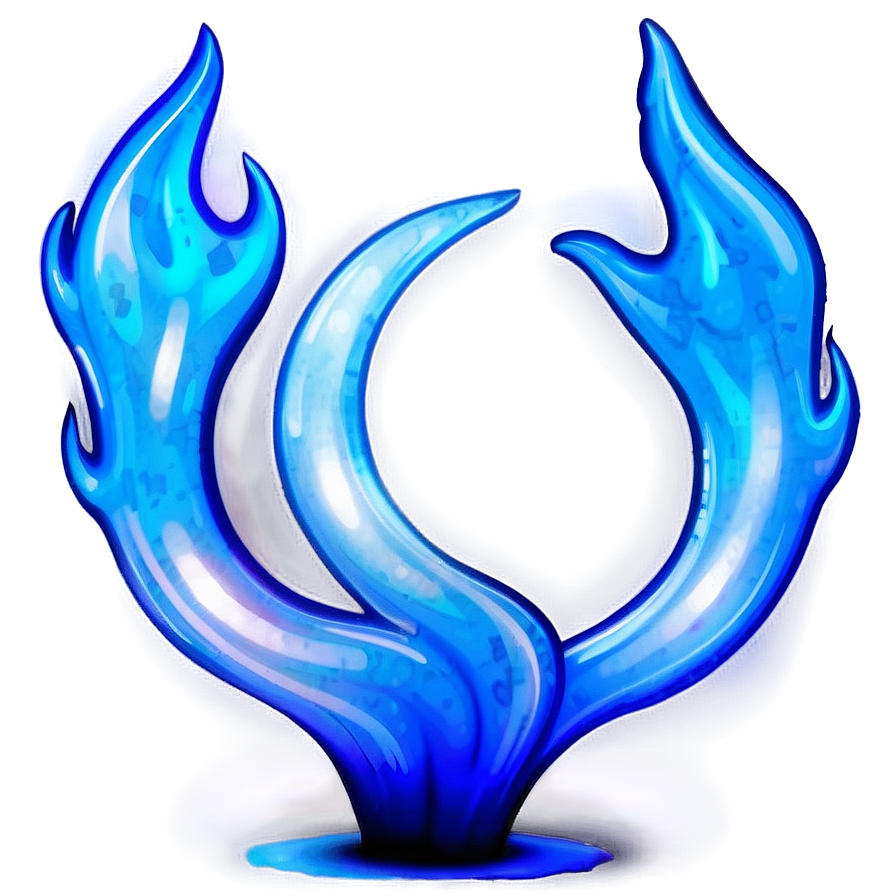 Blue Flame With Reflection Png 06202024 PNG Image