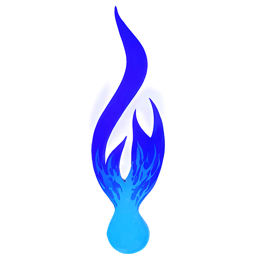 Blue Flame With Reflection Png 06202024 PNG Image