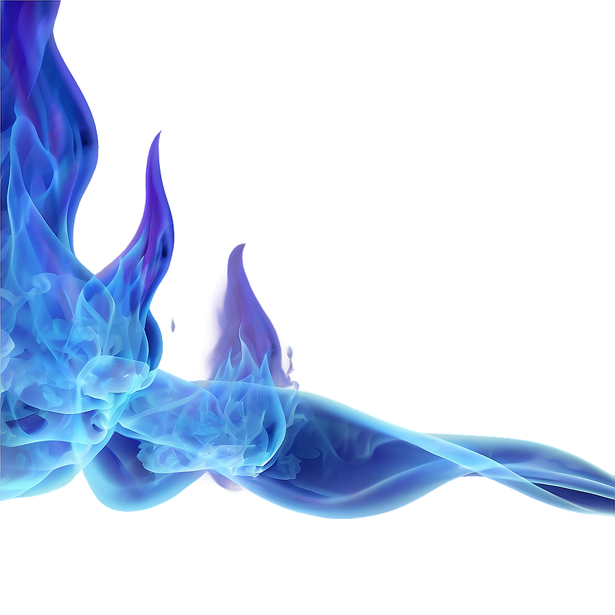 Blue Flame With Smoke Png 18 PNG Image