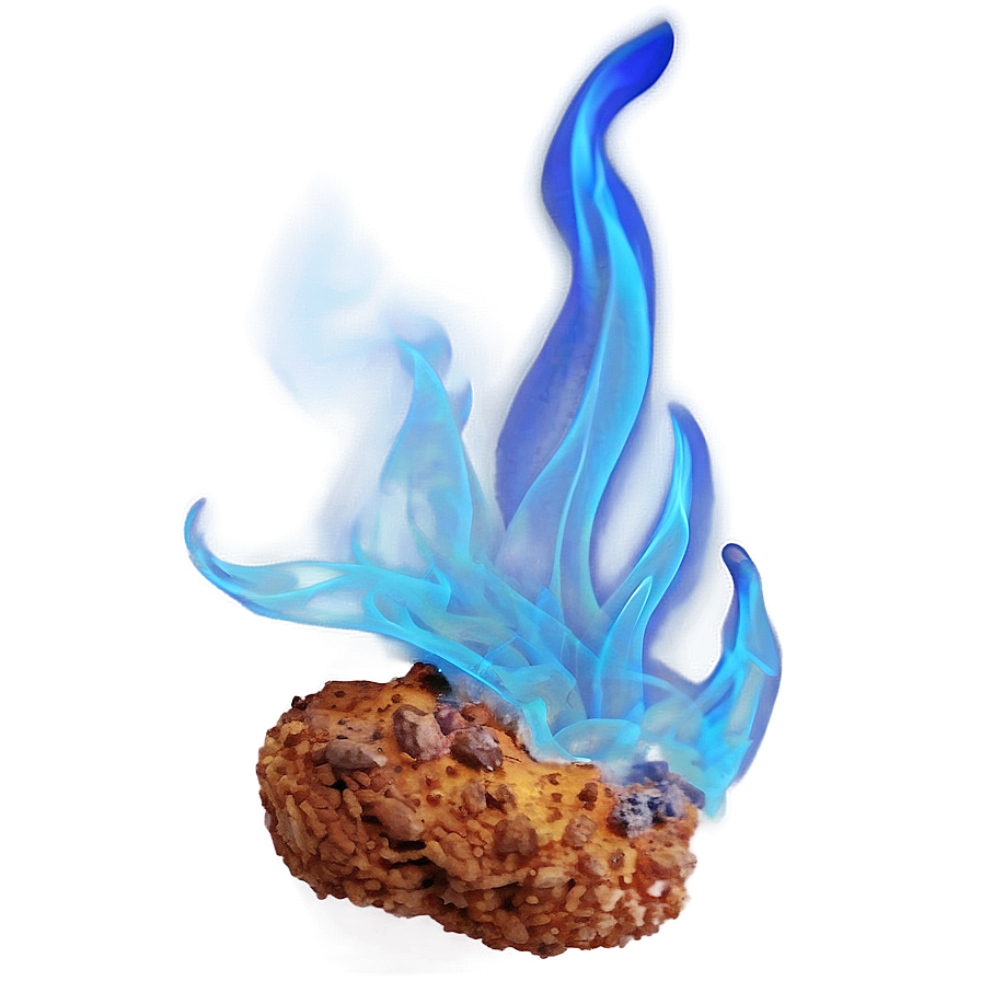 Blue Flame With Smoke Png Ouf6 PNG Image