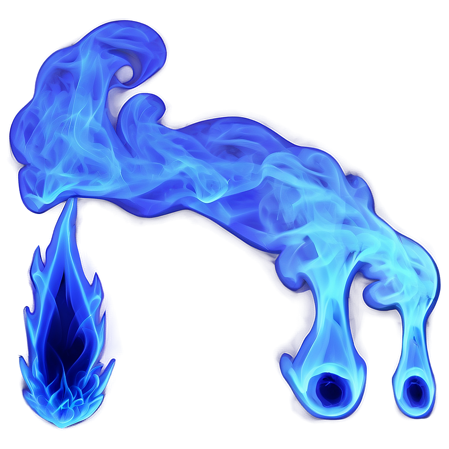 Blue Flame With Smoke Png Vrl PNG Image