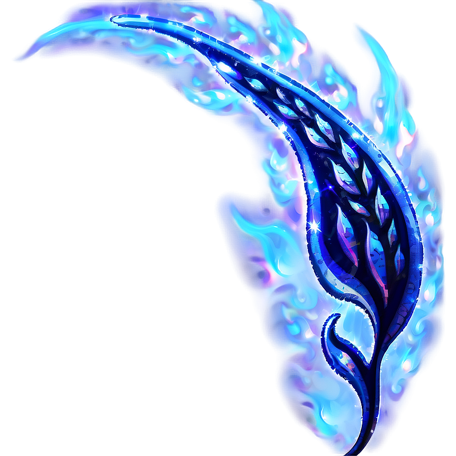 Blue Flame With Sparkles Png Fti73 PNG Image