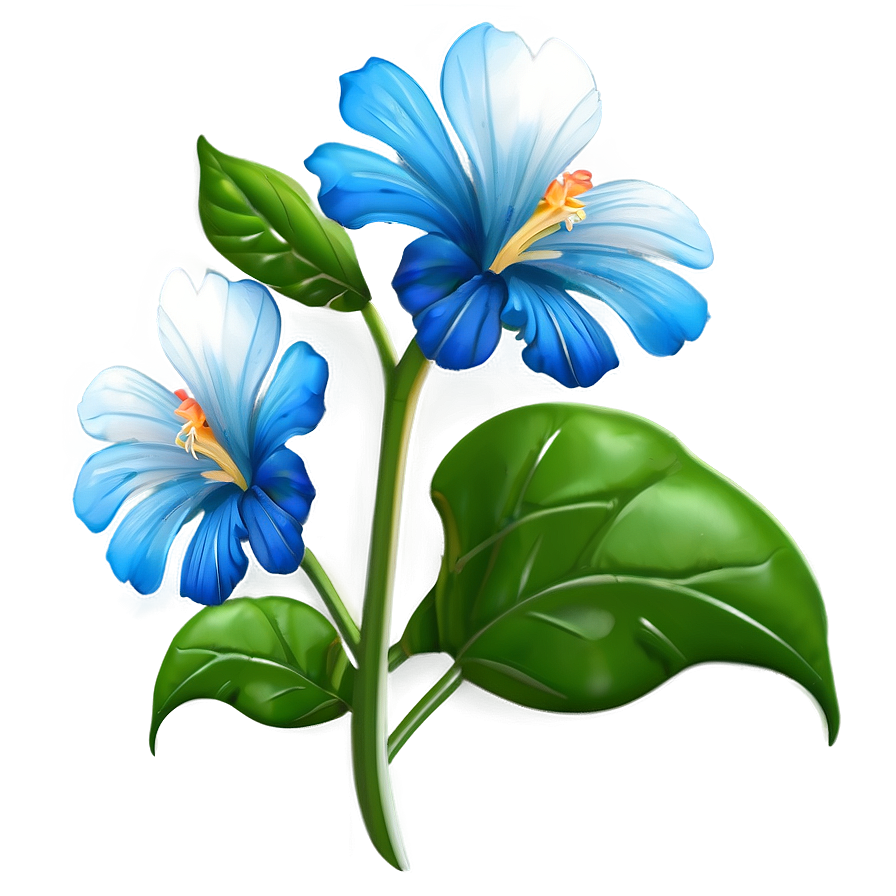 Blue Flower Abstract Png Gxc PNG Image