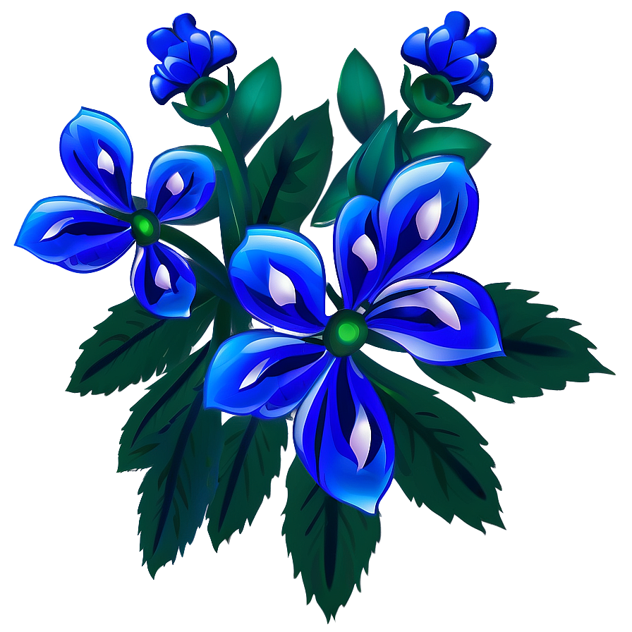 Blue Flower Bouquet Png Mtr PNG Image