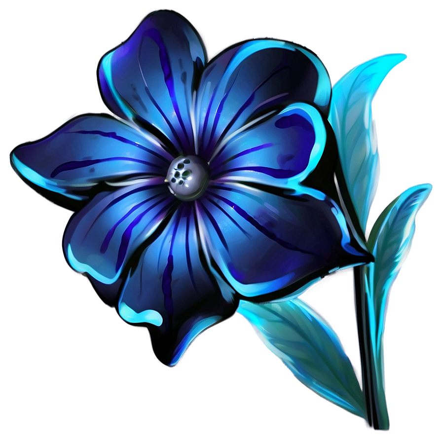 Blue Flower Fantasy Png Bix40 PNG Image