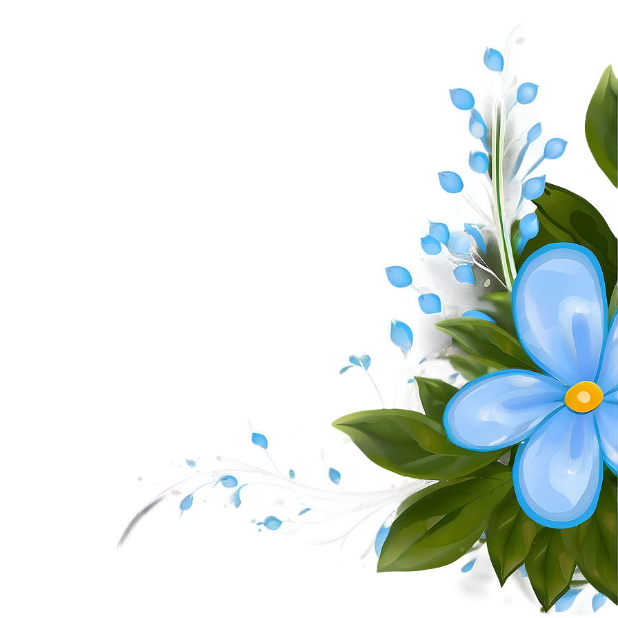 Blue Flower Festivity Png 05242024 PNG Image