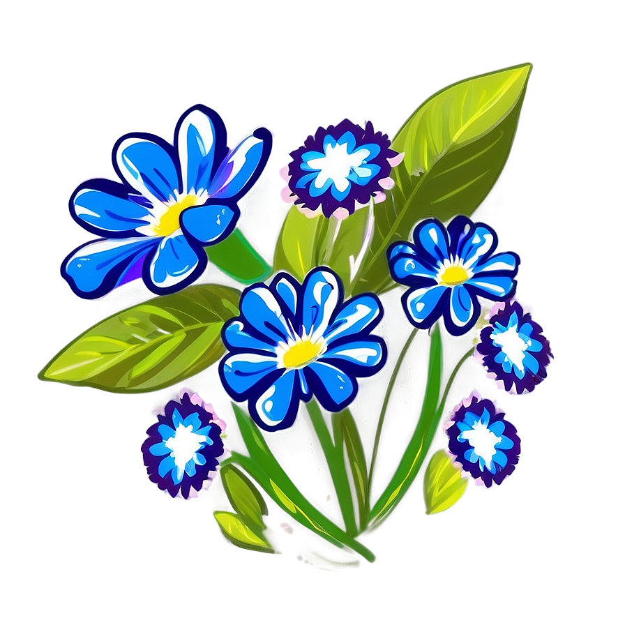 Blue Flower Festivity Png Jun75 PNG Image