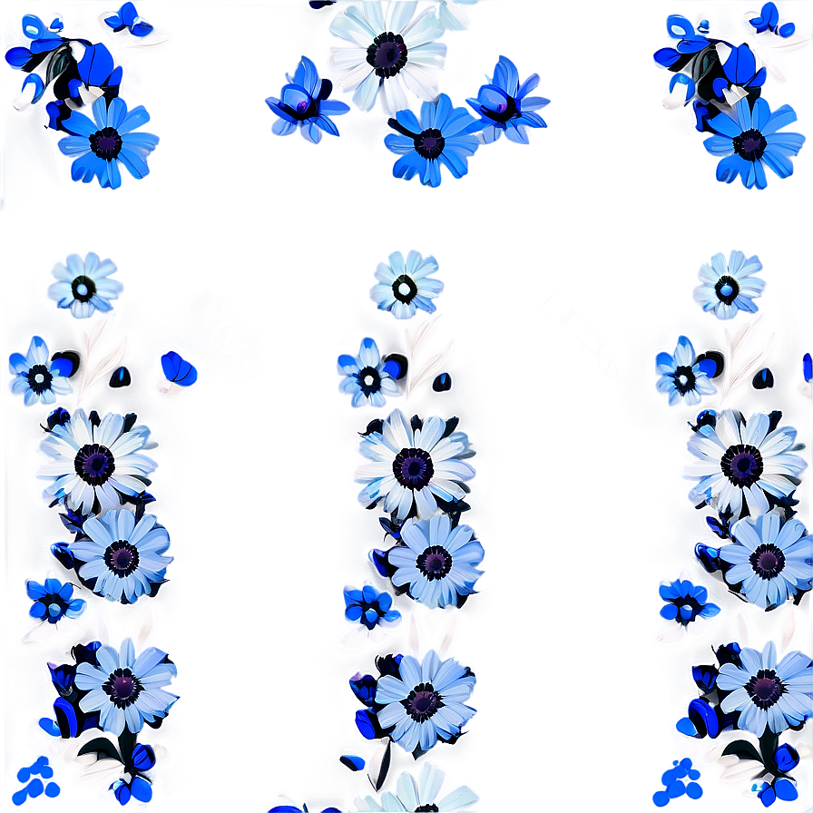 Blue Flower Pattern Png 05242024 PNG Image