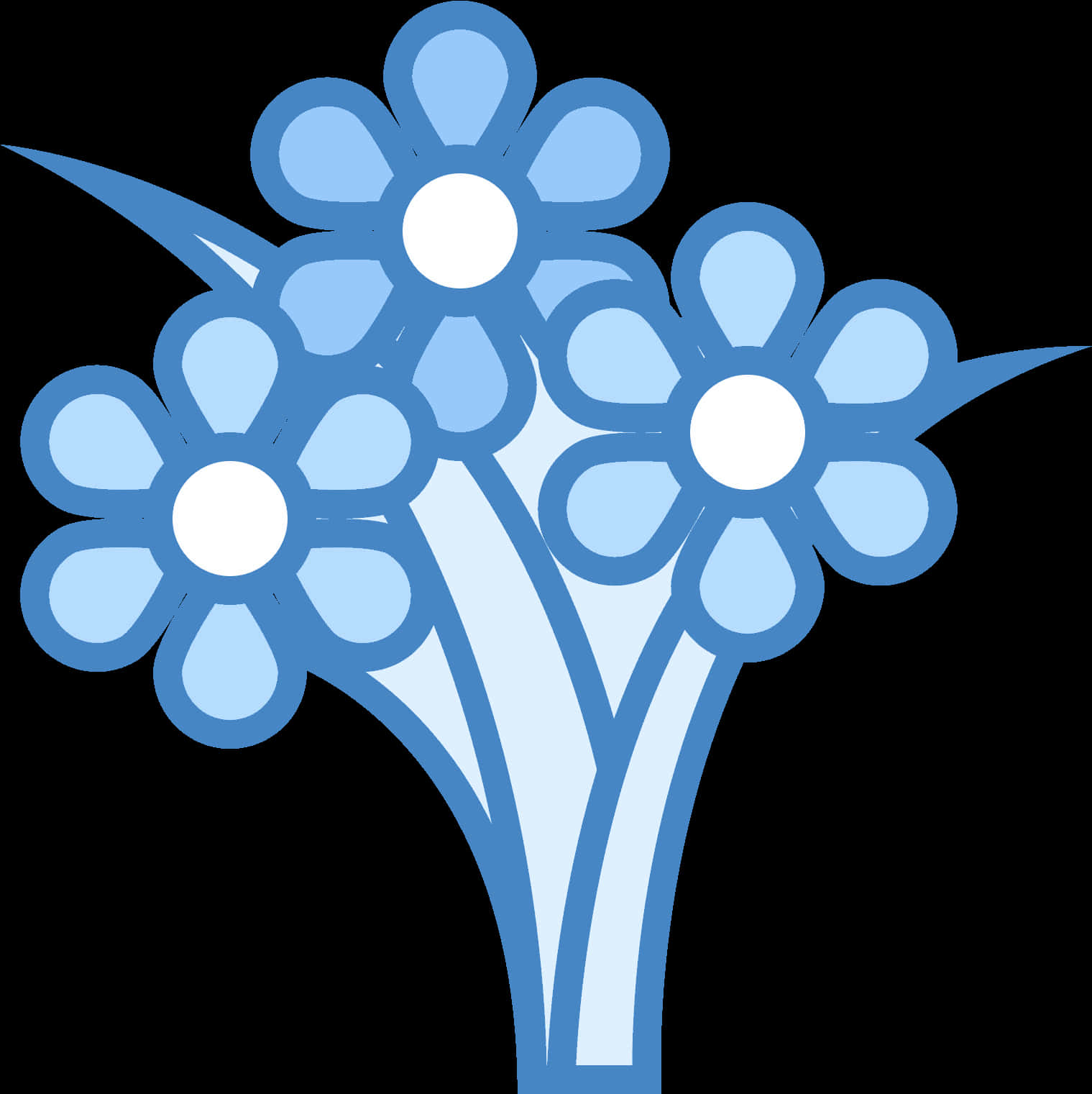 Blue Flower Vector Illustration PNG Image