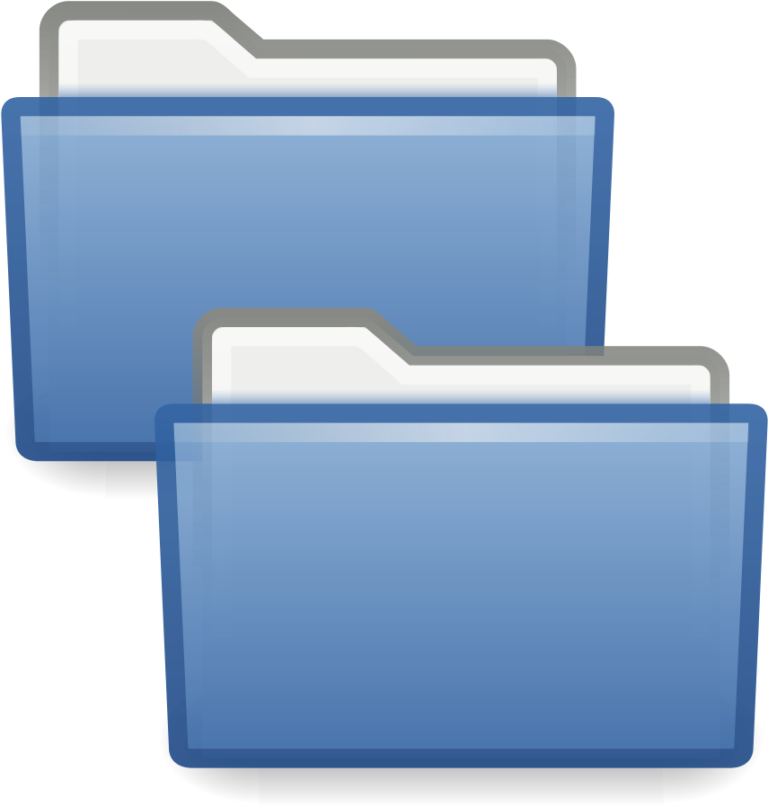 Blue Folder Icons PNG Image