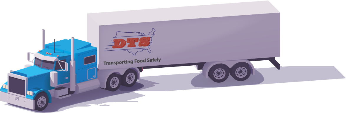 Blue Food Transport Truck PNG Image