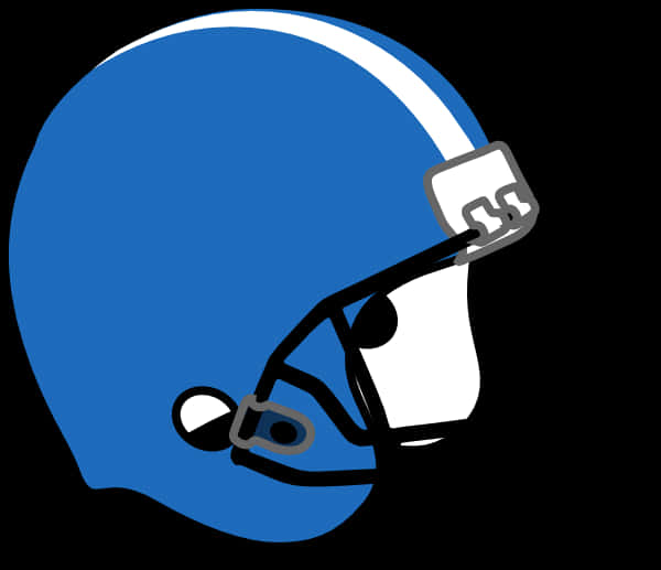 Blue Football Helmet Graphic PNG Image