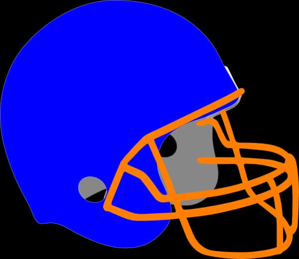 Blue Football Helmet Vector PNG Image