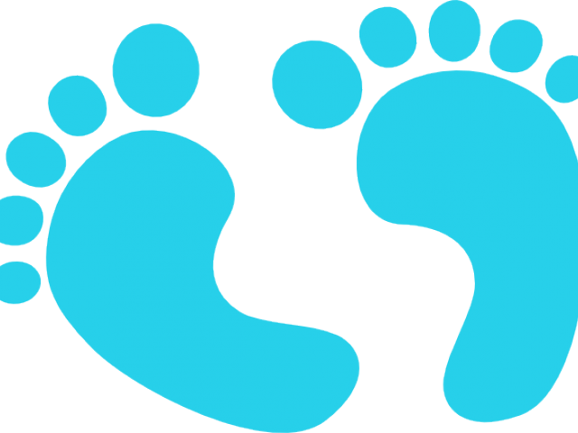 Blue Footprint Graphic PNG Image