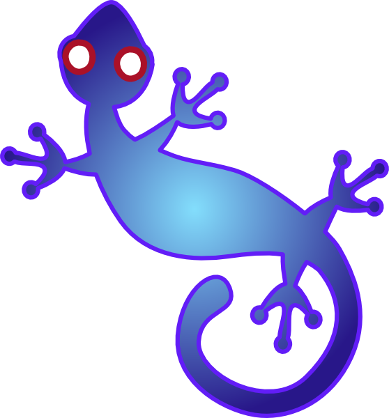 Blue Gecko Graphic PNG Image