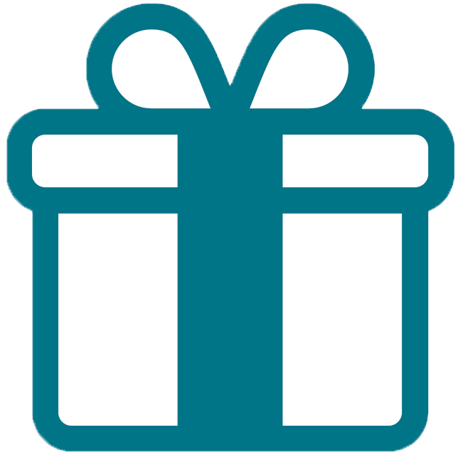 Blue Gift Icon PNG Image