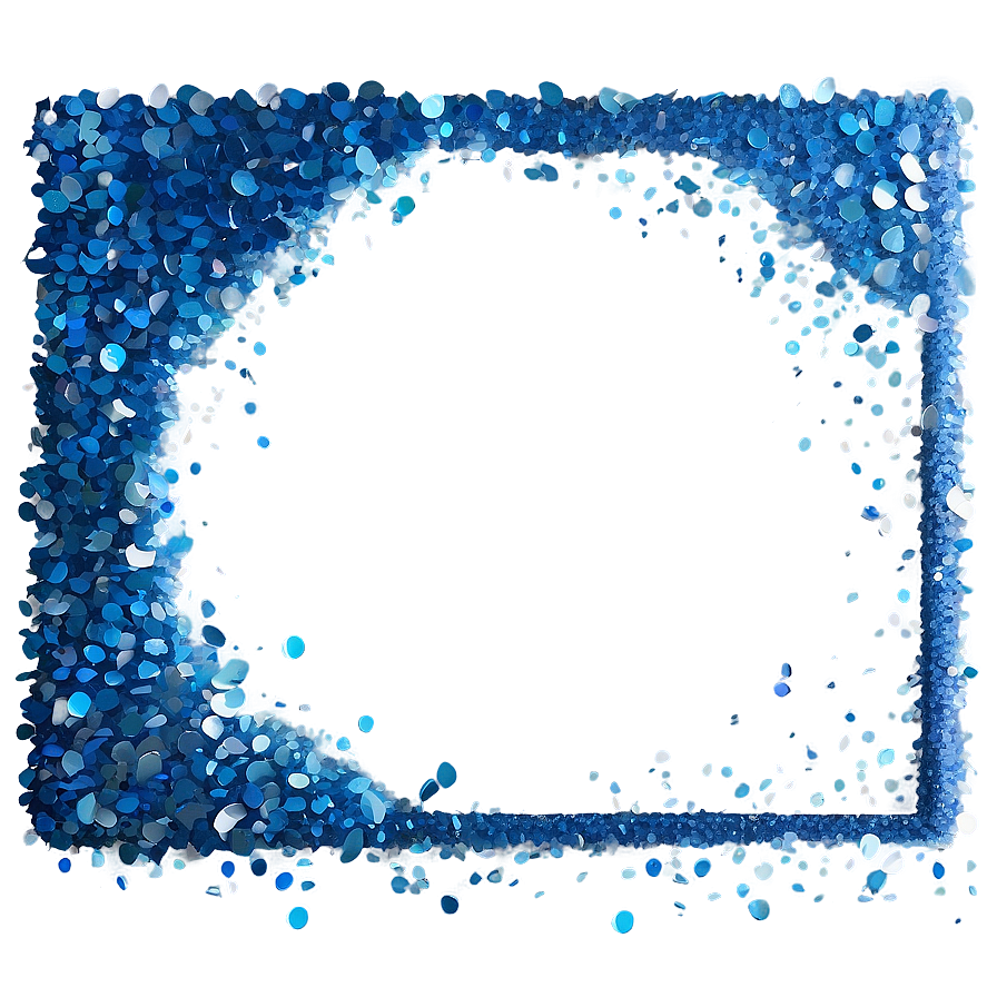 Blue Glitter Border Png Ang PNG Image