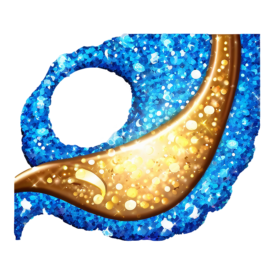 Blue Glitter Waves Png 05032024 PNG Image