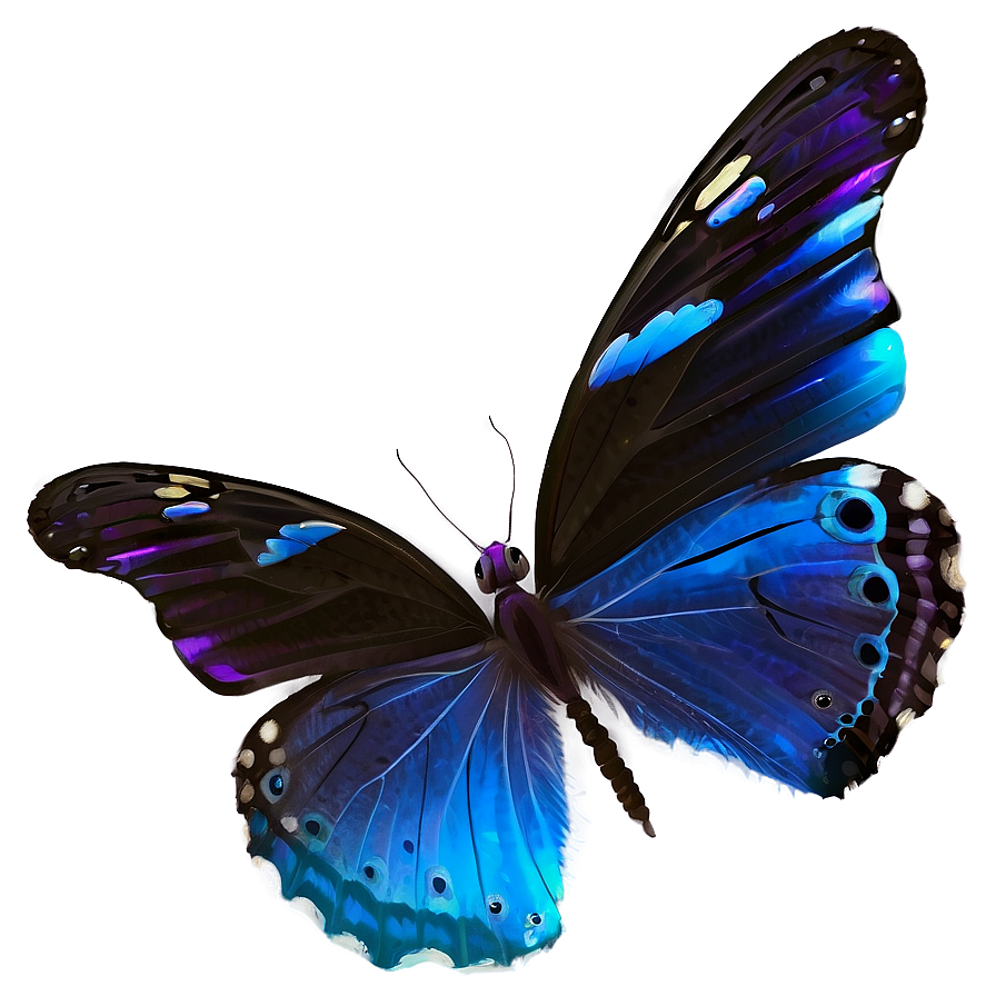 Blue Glow Butterfly Png Tdy90 PNG Image