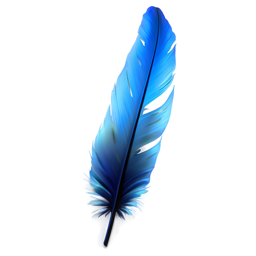 Blue Glow Feather Png 11 PNG Image