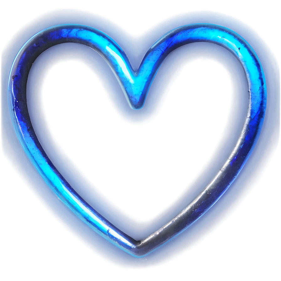 Blue Glow Heart Png Adq PNG Image