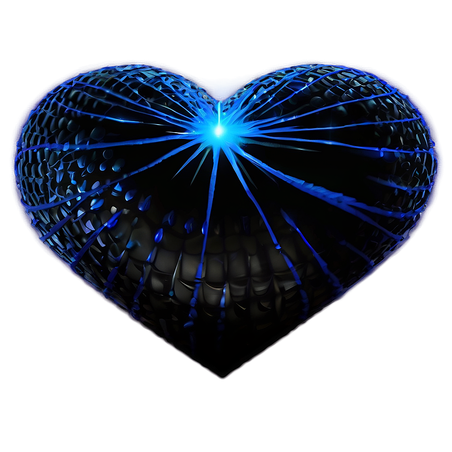 Blue Glow Heart Png Grc38 PNG Image