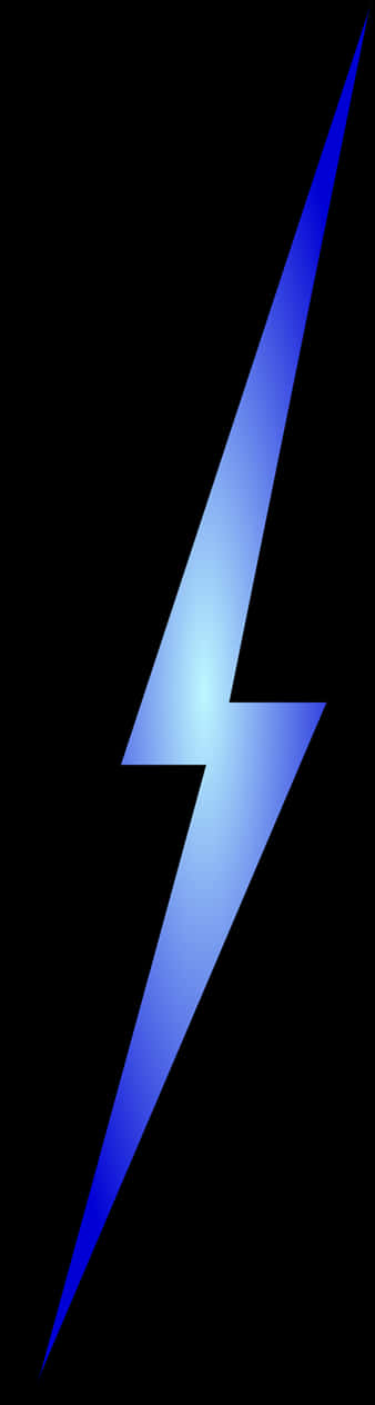 Blue Gradient Lightning Bolt PNG Image